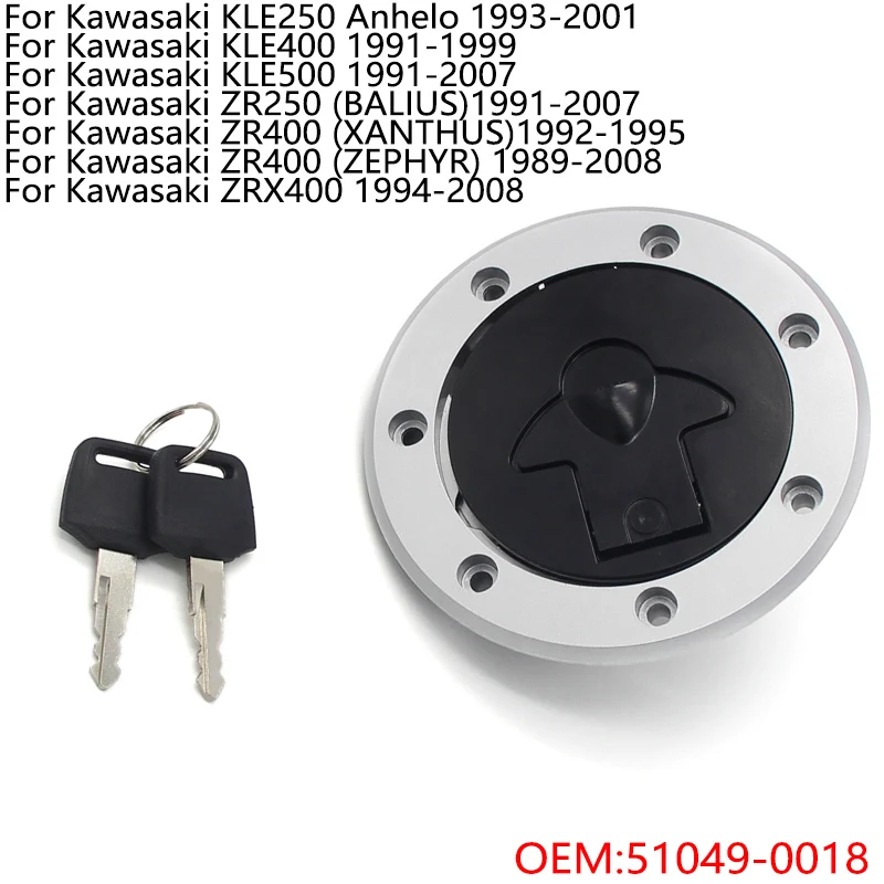 

Для Kawasaki KLE250 Anhelo KLE400 KLE500 ZR250 ZR400 BALIUS ZEPHYR ZRX400 51049-0018 комплект замков крышки топливного бака мотоцикла