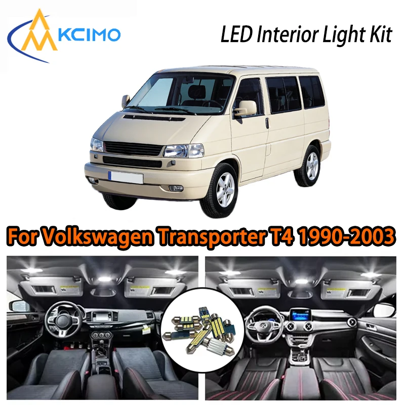 KCIMO For Volkswagen Transporter T4 1990-2003 Premium LED Interior Kit - 2 Colors , Quick Installation,  Long-Lasting
