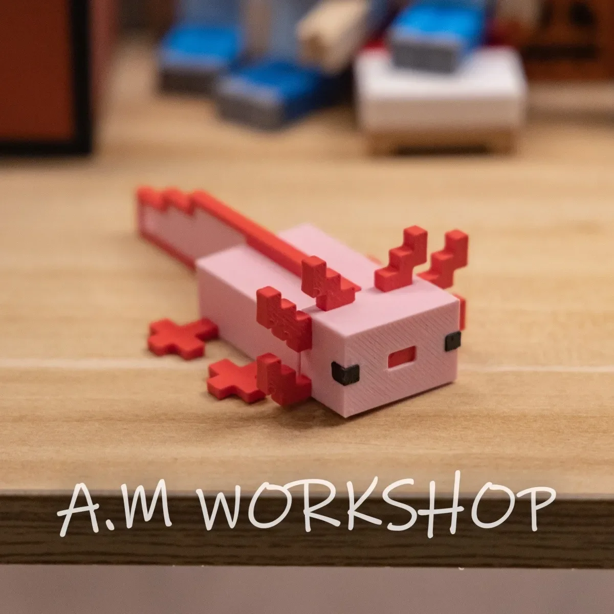 

Милый аксолотль блок брелок ручной работы 3D печатная модель маленькая игра вдохновленный орнаментом забавный рюкзак очаровательная идея подарка