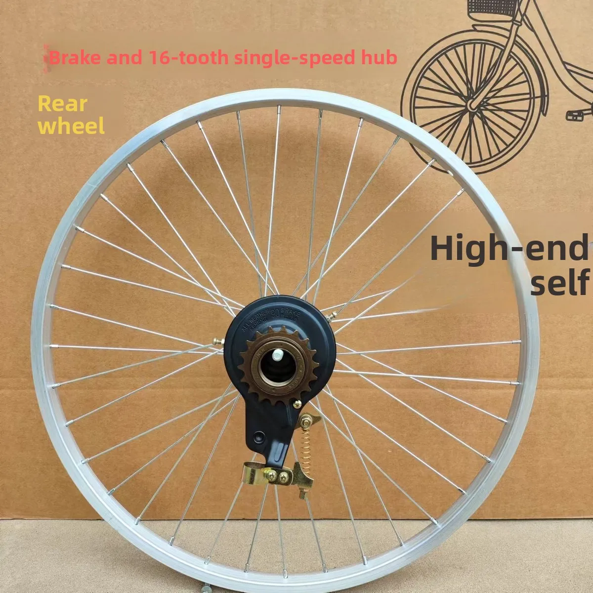 

Thiened Aluminum Alloy Bicycle Wheel for Giant Bike 26/24/22/20/6/4 Inch Single Wheel Hub Road Bike V Brake System 36 Holes