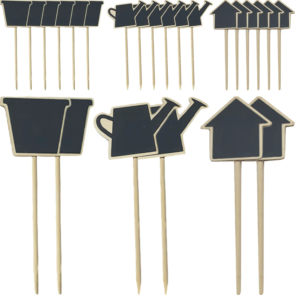 

30Pcs Plant Label Stakes Mini Chalkboard Toothpick Signs Decorative Blackboard for Signs Party Buffet Messages