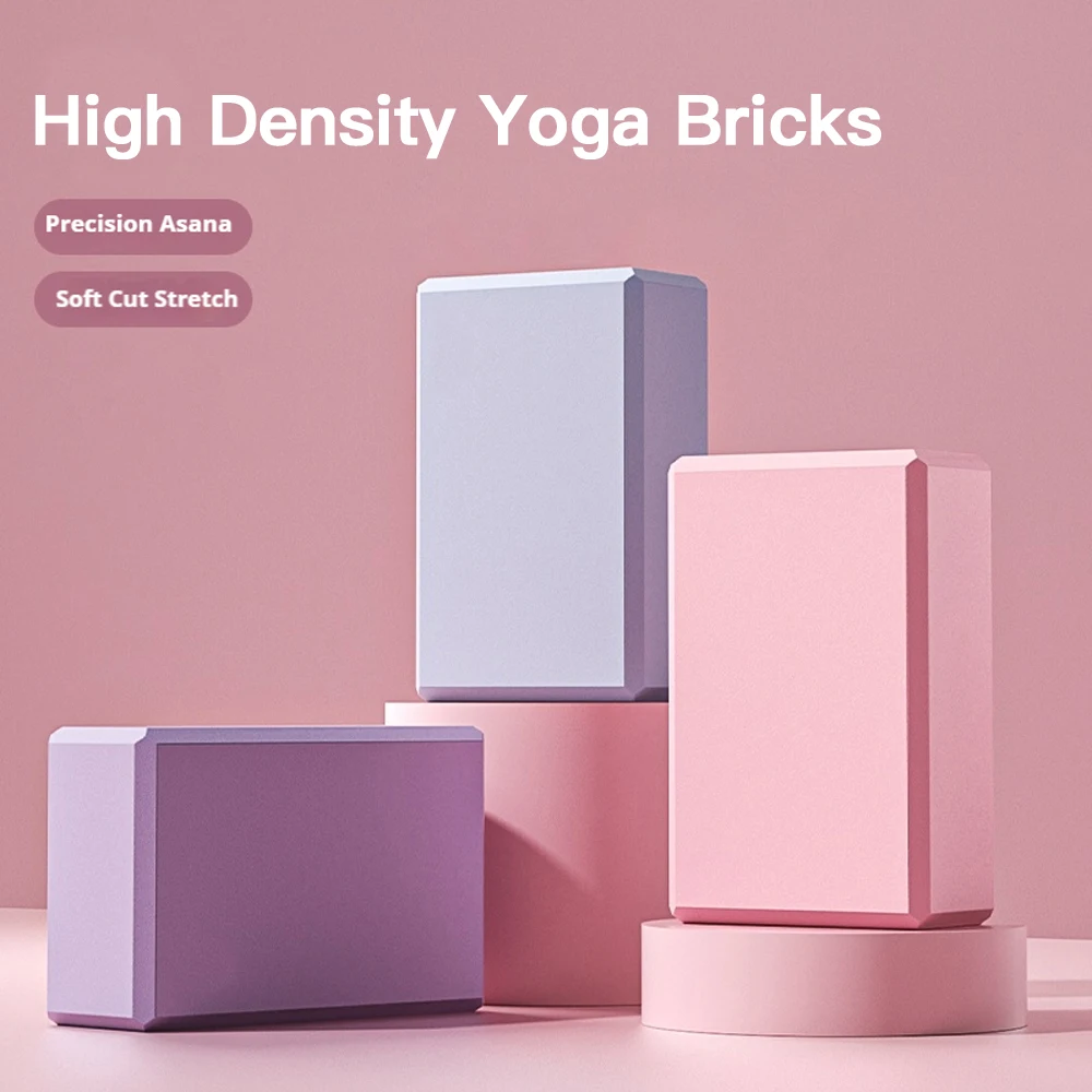 2PCS Yoga Building Blocks Cubes Pilates Bricks Foam Brick Sports Yoga Supplies Exercise Home Exercise Equipment Fitness