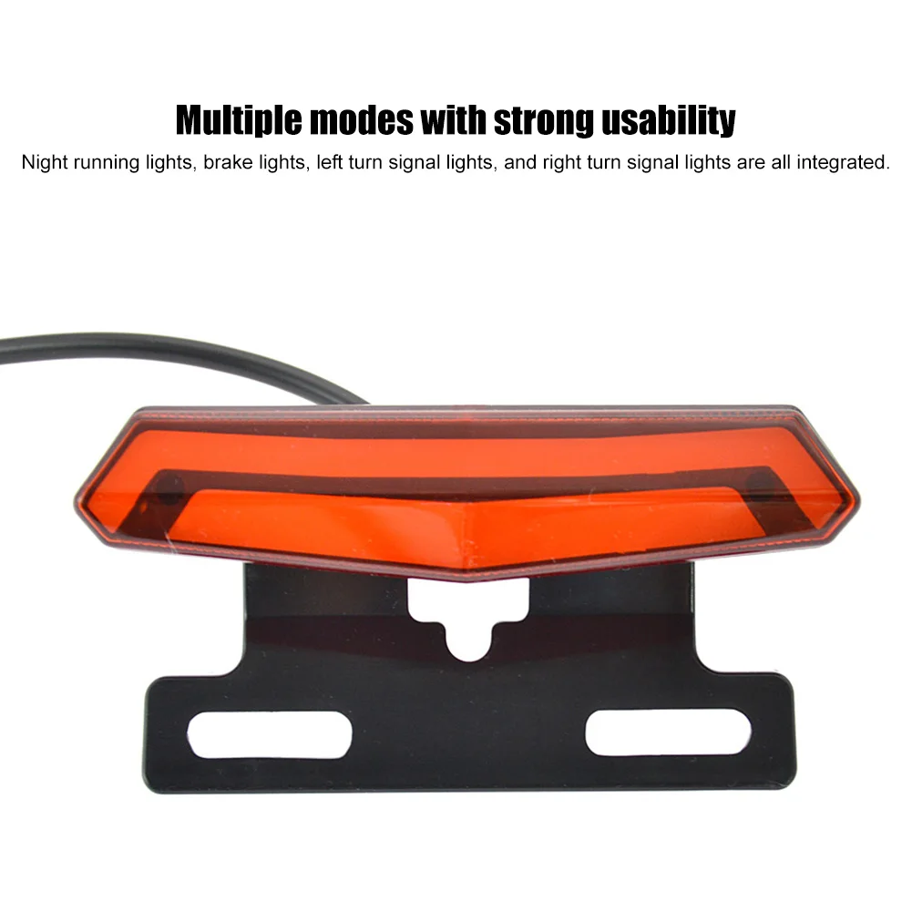 LED Electric Bicycle Lights Energy Saving Ebike Turn Functional Tail Light Easy Installation for 36V 48V Electric Bike