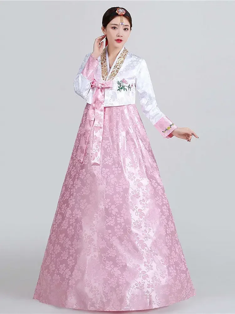 Hanfu tradicional coreano hanbok vestido feminino coreano folk palco dança traje coreia traje tradicional roupas de festa