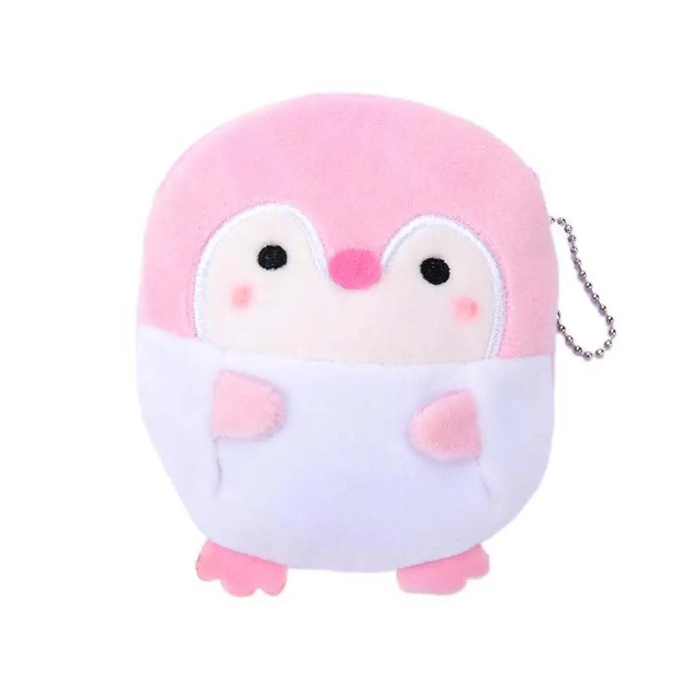 Casual carino peluche bambini con portachiavi borsa con cerniera pinguino portamonete auricolare borsa portamonete Mini portafoglio