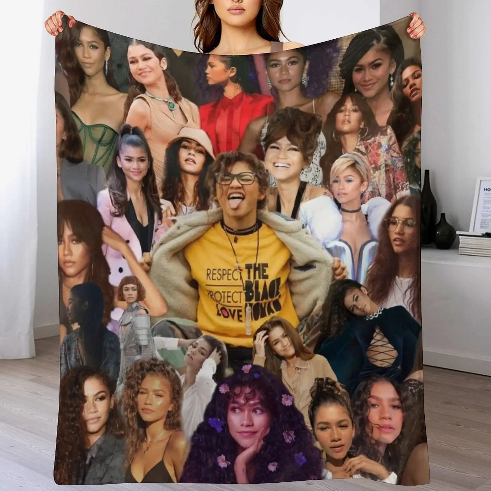 

Zendaya is a Goddess Throw Blanket Sofas Baby Sleeping Bag Shaggy Blankets