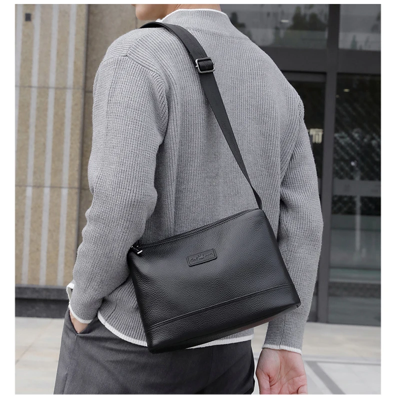 

New Multi-compartment Business men's Crossbody Bag Single Shoulder Bags Storage Bag Leather bandoleras bolso hombre 메신저백