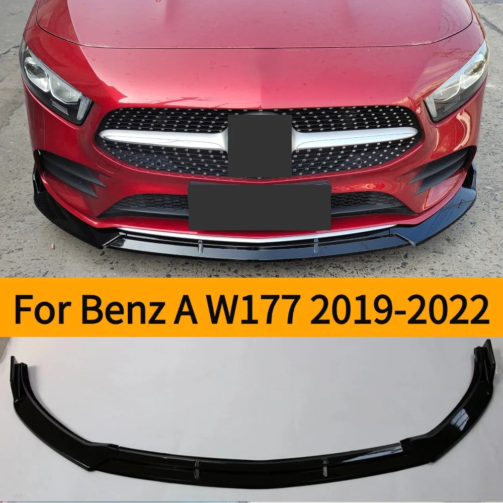 For 2019 - 2022  Mercedes W177 Benz A classSplitter Front Splitter Bumper Lip Guard Decoration Tuning Accessories For
