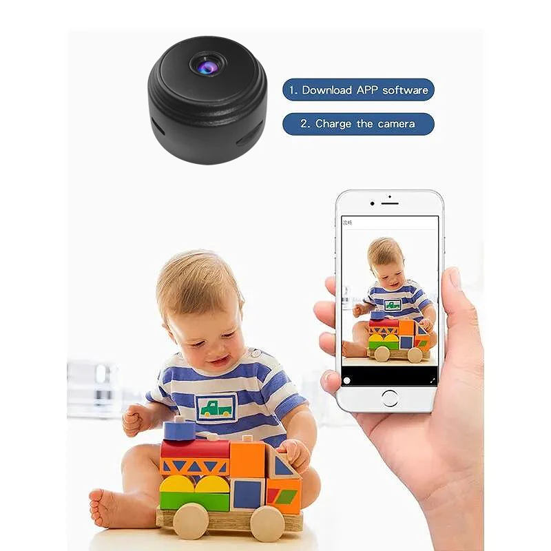 A9 1080P HD Wifi Mini kamera kamery monitorujące kamera z czujnikiem kamera internetowa inteligentne bezpieczeństwo w domu bezprzewodowa kamera bezpieczeństwa