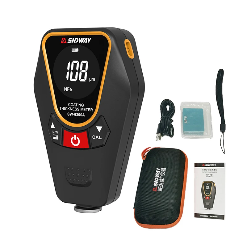 SW-6300A SNDWAY Paint Thickness Tester Handheld Coating Thickness Gauge for Cars