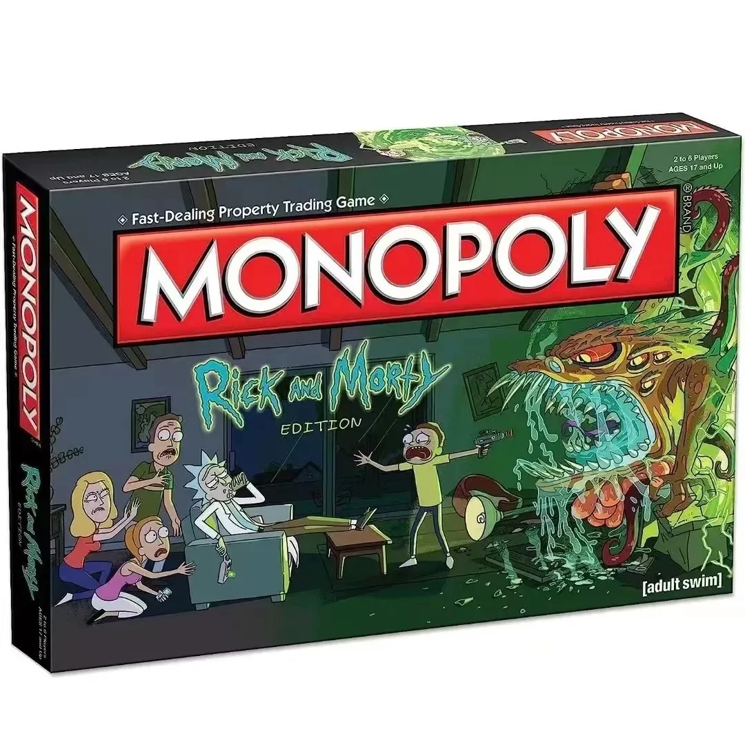 

Monopoly Rick and Morty Board Game Based on The Hit Adult Swim Series Rick & Morty Themed Classic Monopoly Game