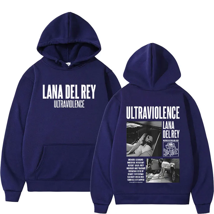 Singer Lana Del Rey Print Hip Hop Hoodies Men Woman Y2k Hoodie Streetwear Hooded Sweatshirts Pullovers Unisex Tracksuit Clothing