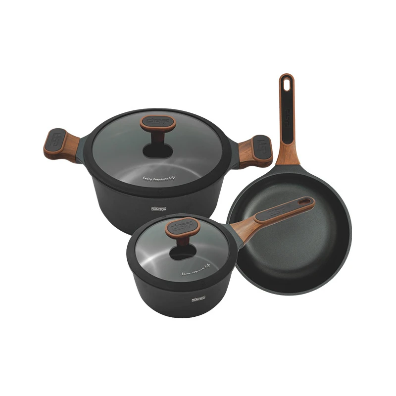 Modern Simplicity Multi-function Three Piece Set Of Household Utensils Maifanshi Coating Non Stick Pot kitchen Cookware Set