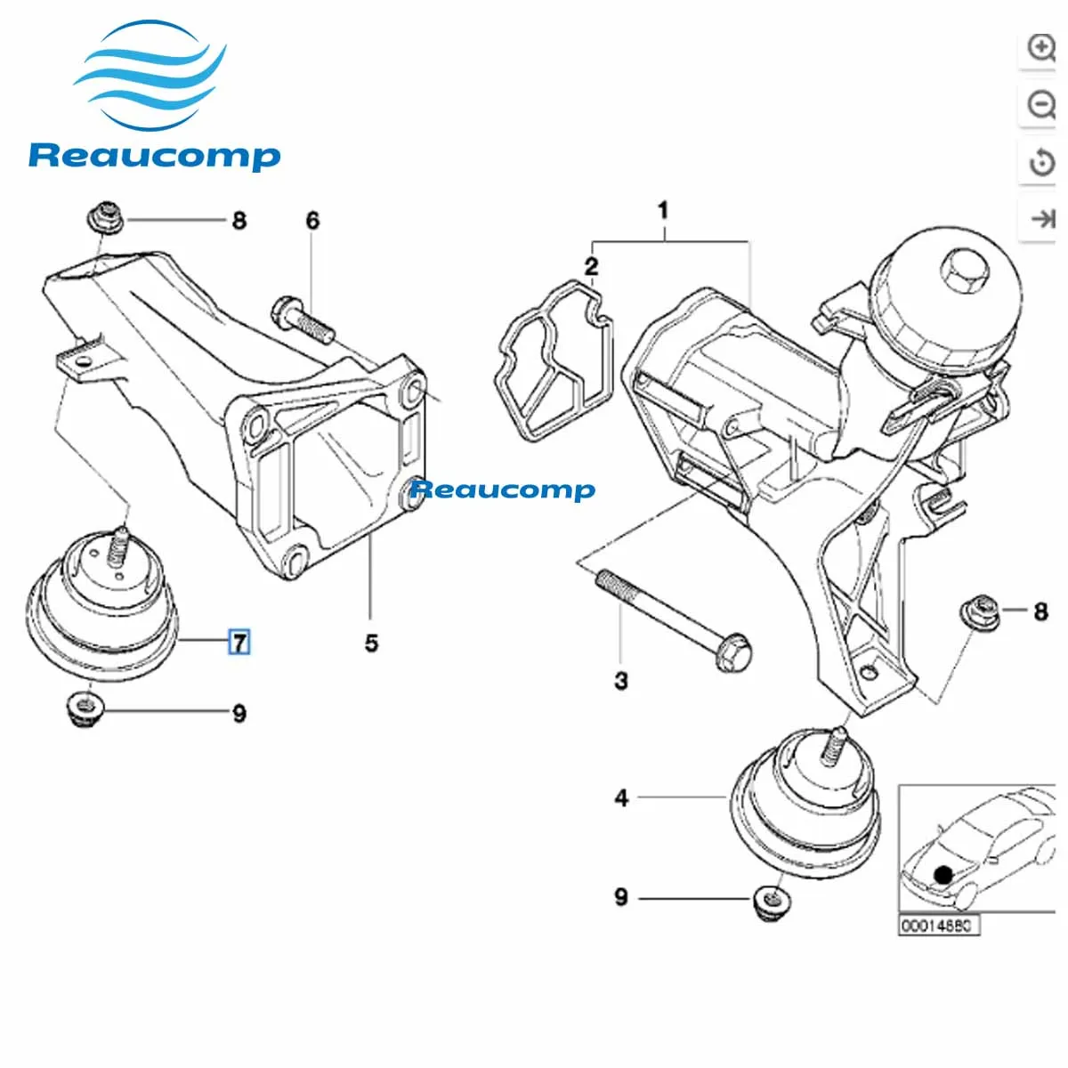 4PCS Engine Motor Transmission Mounts for BMW E36 E46  22116779972 22116785583 22316799330