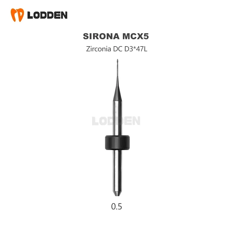 Sirona MCX5-Fraises de Fraisage Dentaire, pour le Meulage, Tige en Conia contre-indiquée, 3mm L47mm DC, Revêtement Diamant, Diamètre de Foret 2.5/1.0/0.5mm, Outil de Meulage