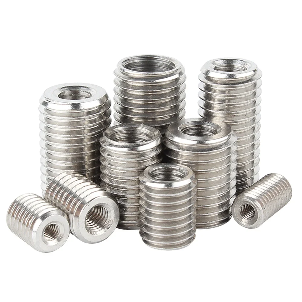 2-5Pc M2 M3 M4 M5 M6 M8 M10 M12 M20 Inside Outside Thread Adapter Screw Nuts Insert Sleeve Converter Nut Coupler