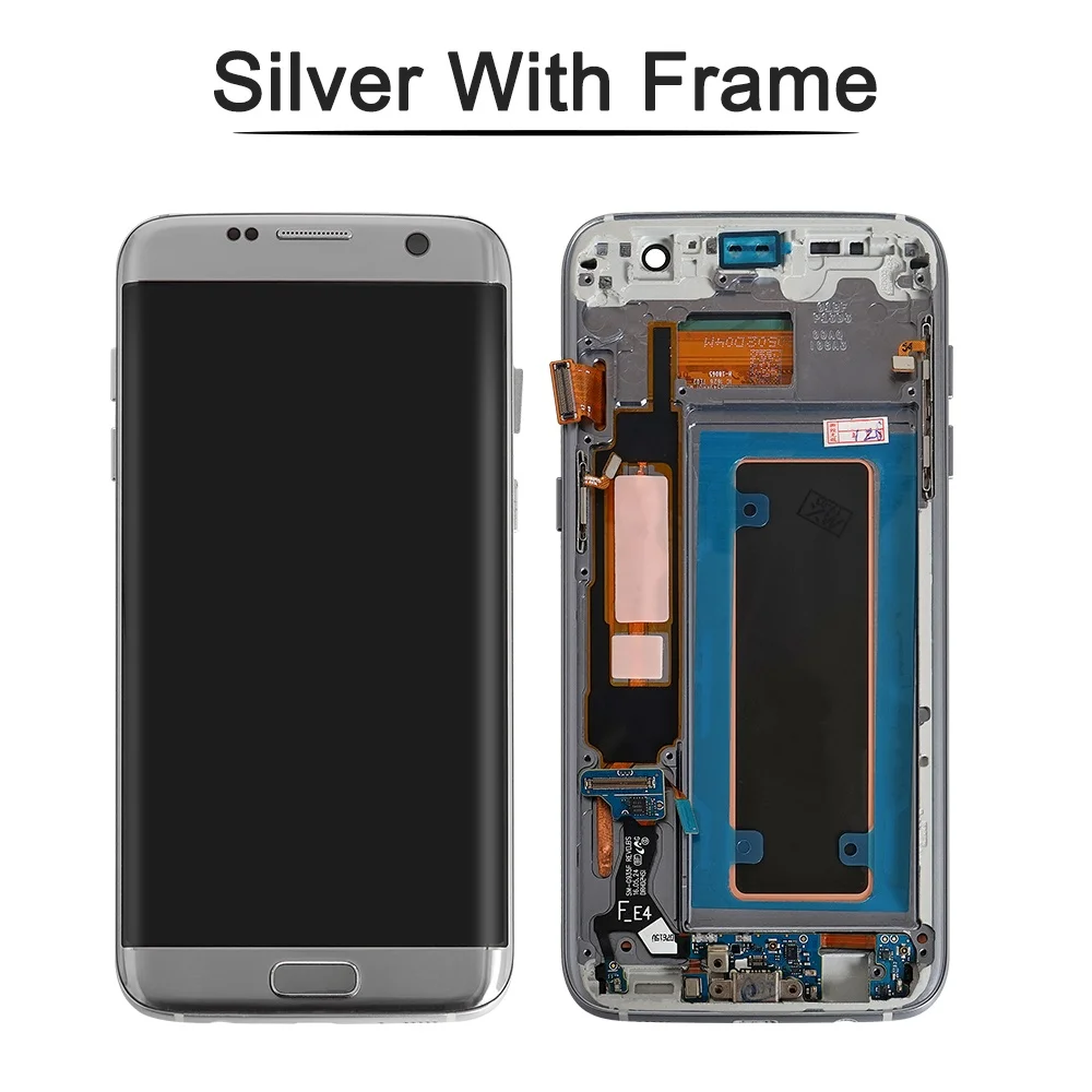 5.5 \'Super amolowany wyświetlacz LCD do SAMSUNG Galaxy S7 edge G935 G935F LCD ramka Digitizer do Samsung S7 Edge LCD tylna szyba