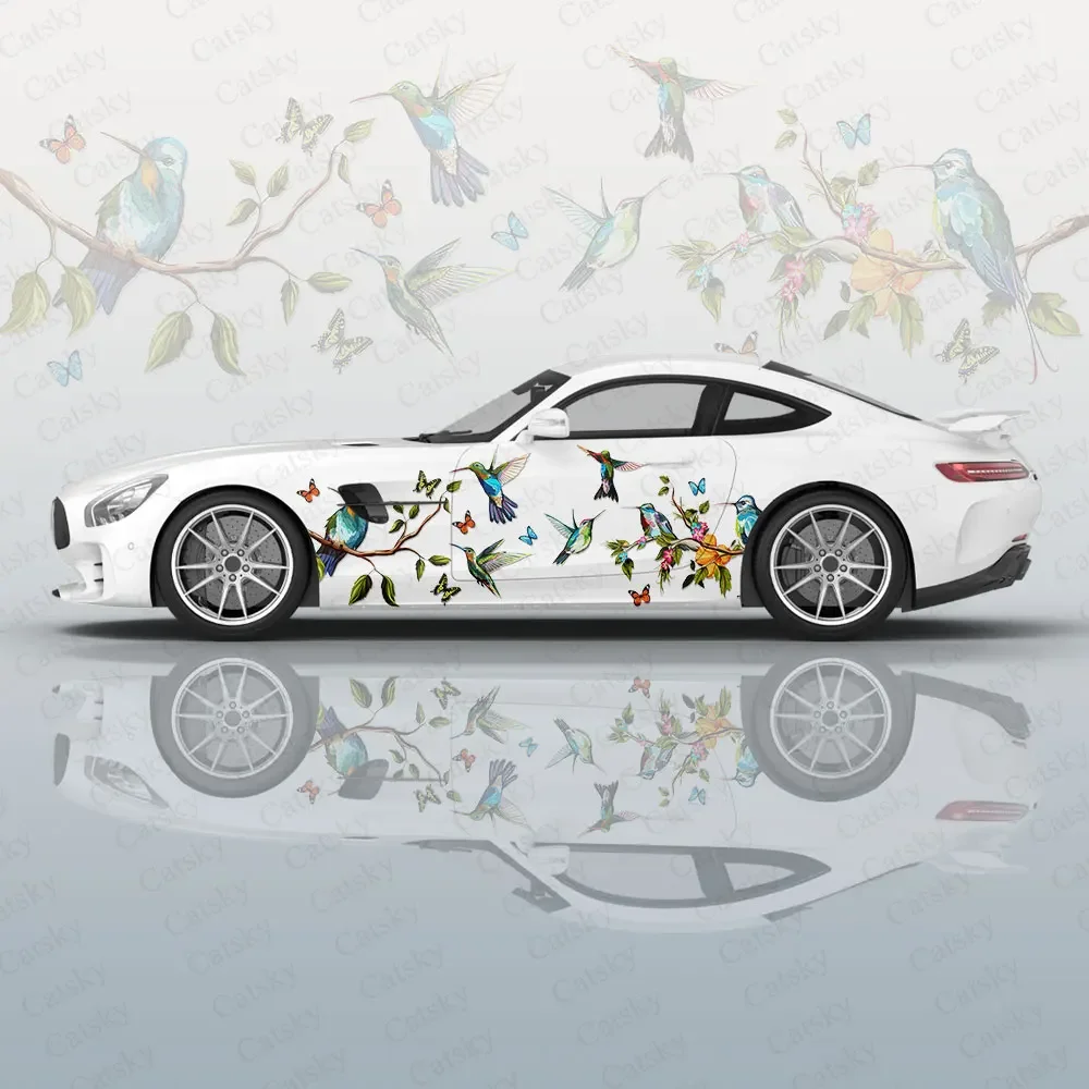 Hummingbird Animal Car Body Stickers Itasha Vinyl Car Side Decal Auto Accessories Body Wrap Cover Truck Decoration Protect Film