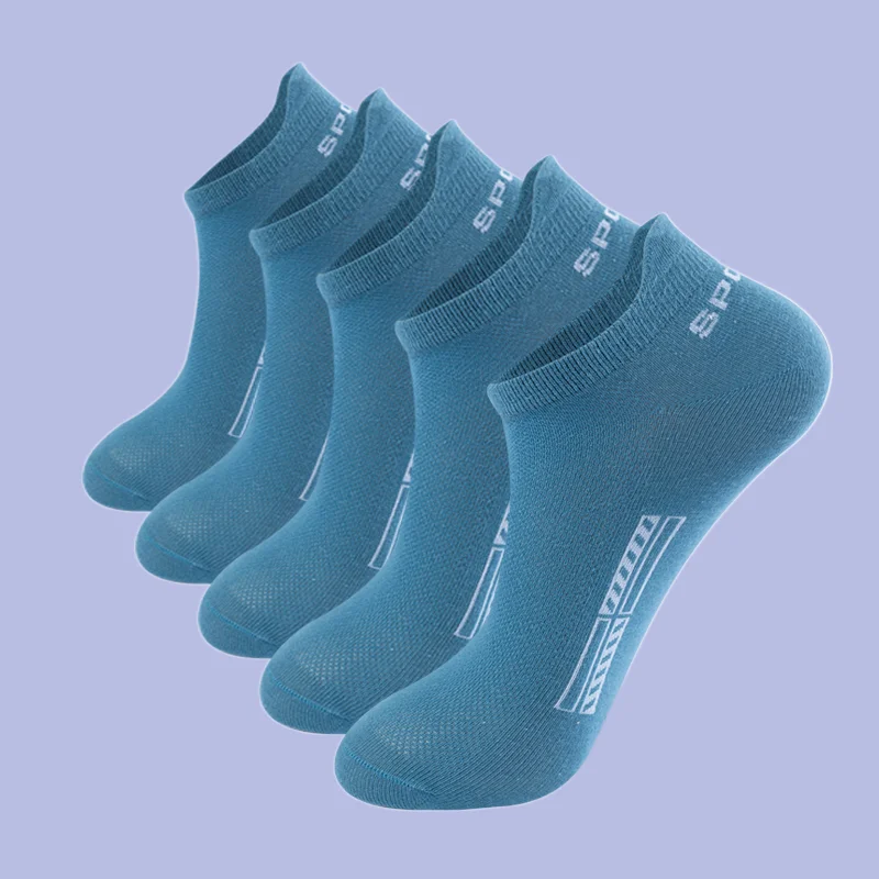 Calcetines tobilleros de malla para hombre, medias cortas de corte fino, transpirables, de algodón, de alta calidad, para verano, 5/10 pares