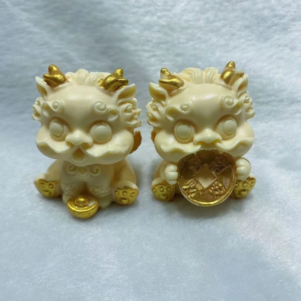 

Ivory Fruit Golden Pixiu Swallowing Gold Beast Car Decoration Crafts