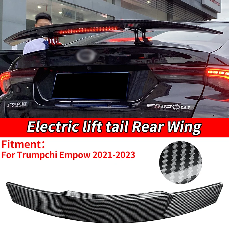 

High Quality Car Electric Rear Spoiler Wing Trunk Lift Tail Remote Control Modification Accessorie Carbon ABS For Trumpchi Empow