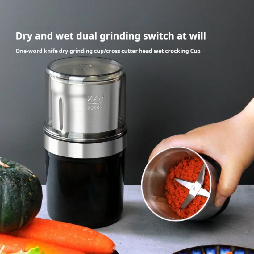 Electric Coffee Grinder, Innovative Coffee Grinder with Heavy-Duty Stainless Steel Grind Blades, One Touch Push-Button Control