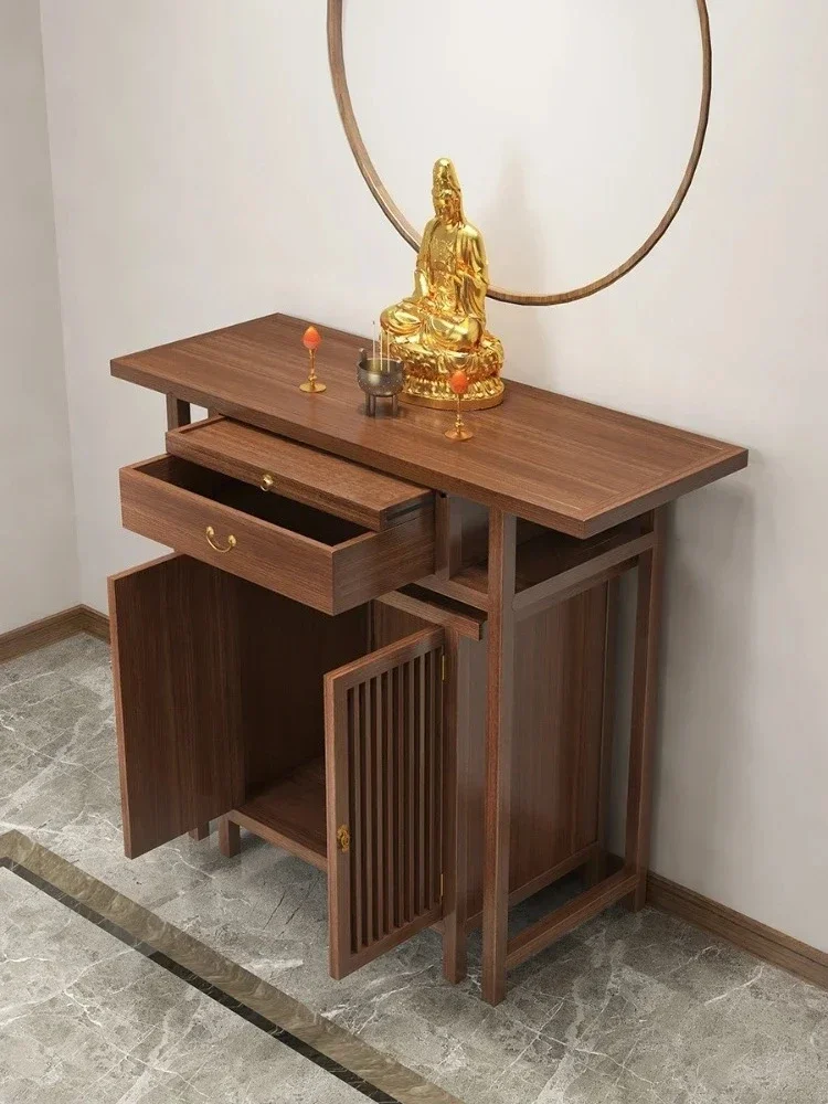 A16 Solid Wood New Chinese Style Altar Altar Buddha Cabinet Buddha Shrine Buddha Shrine Altar Cabinet