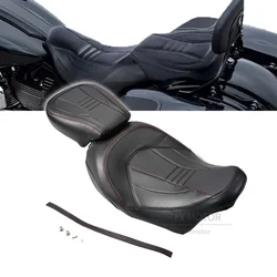 Motorcycle Low-Profile Two-Up Driver Passenger Seat Fit Harley Touring CVO Street Glide Road King Special Classic 2009-2023 2022