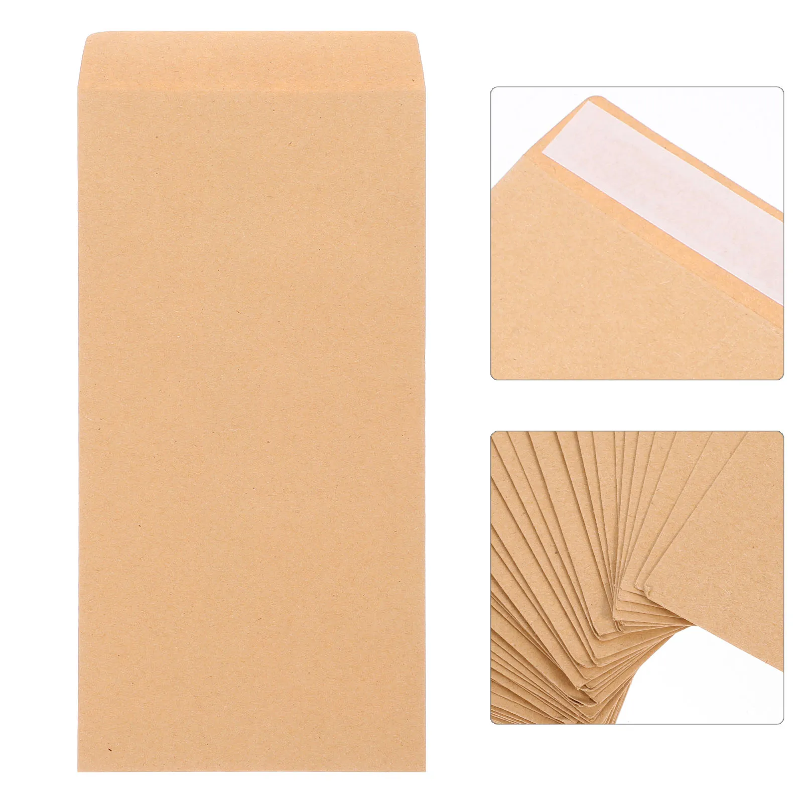 50Pcs Business Paper Envelopes Light Practical Storage Bags for Small Items Letters Cards Stationary Accessories Sorting