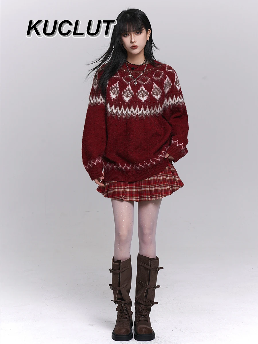 

Korean Style Autumn Winter Girls Warm Long Sleeve Pullover Sweater Femme Fashion Round Neck Knitted Sweaters Top for Women
