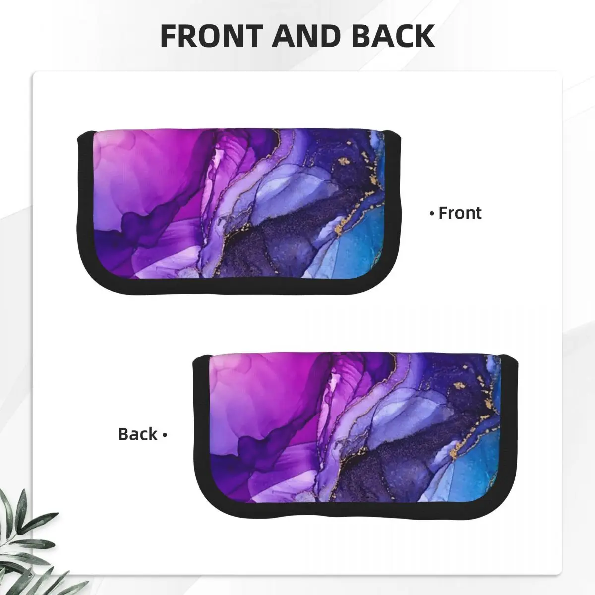 Abstract Vibrant Rainbow Ombre Pencil Case for Boys Girls School Pen Box Pencil Bag Stationery Supplies Pen Holder Bag