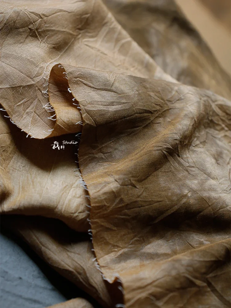 

Винтажная нерегулярная ткань Tie Dye для новой верхней одежды в китайском стиле, дизайнерская одежда Хан, ткани по метрам, ткань для шитья своими руками