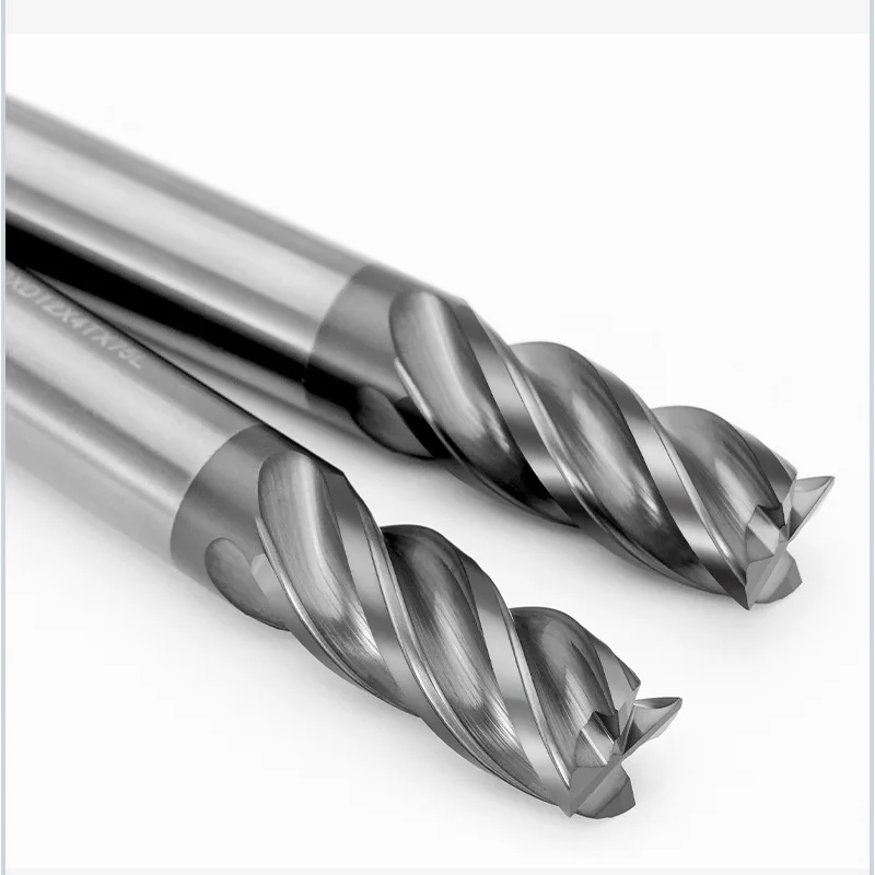 HRC70 Coated Solid Carbide 4 Flute Extended Square End Mill CNC Special Flat Bottom Milling Cutter