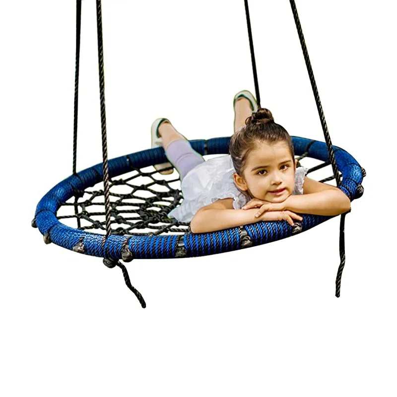 Customized Rattan and PE Saucer Nest Swing Safe Outdoor Furniture for Courtyard Garden Flying Saucer Tree Swing