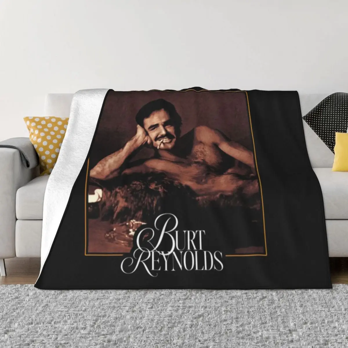 Clássico Burt Reynolds personalizado macio decorar casa um cobertor de micro lã ultramacio