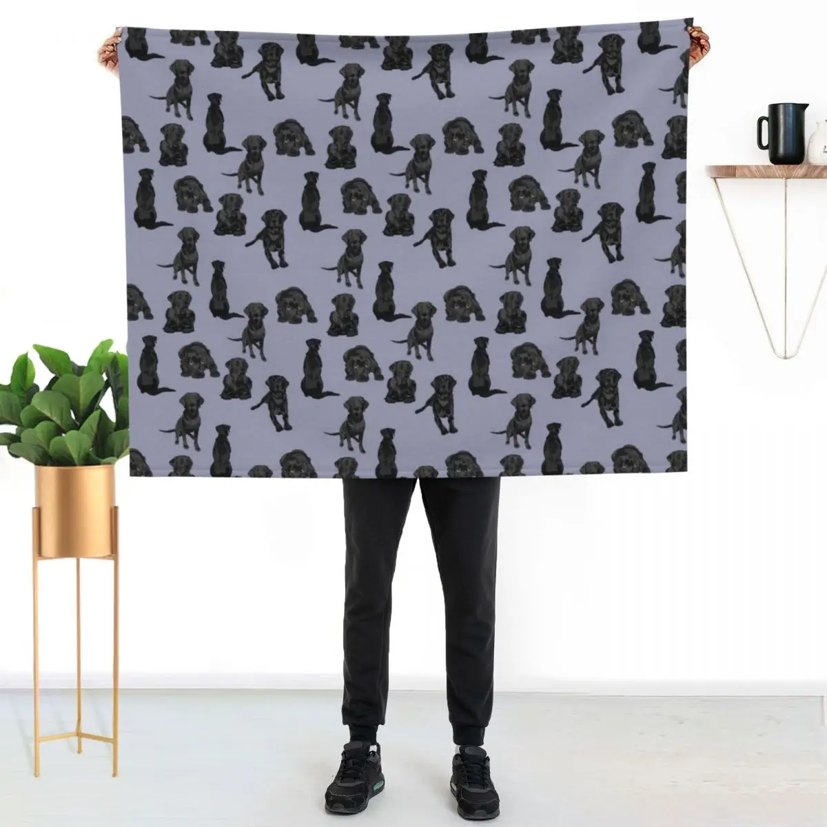 black labrador Throw Blanket Moving christmas gifts Comforter halloween Blankets For Bed Furrys Blankets