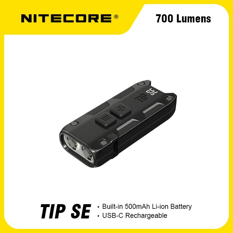 NITECORE TIP SE Keychain Light Dual-Core Metallic 700Lumens Rechargeable 4 Lighting Modes Flshlight Utilizes P8 LED Trcoh Light