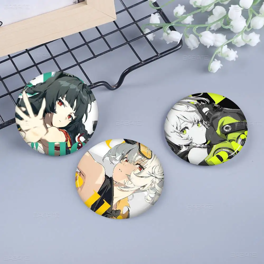 ZZZ Gaming Hoshimi Miyabi 32/44/58MM Customizable Button Pins Cute Funny Creative Badge Jewelry Decor Gifts for Friends
