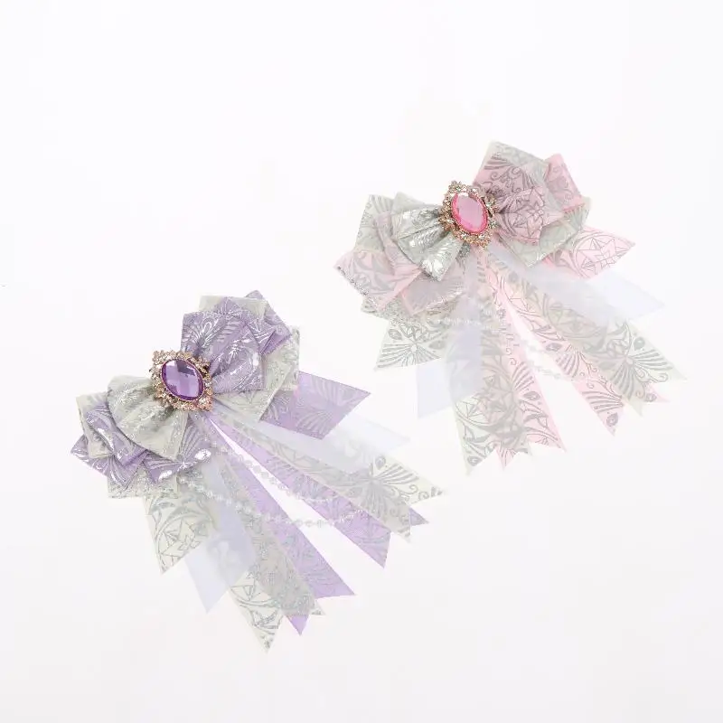 1 Stück DIY handgefertigter Lolita-Schmuck, Geschenk, Itabag-Dekor, Accessoires, doppellagiger Schleifenanhänger für Taschen, für Freunde, Anime-Peripherie – Detail 3