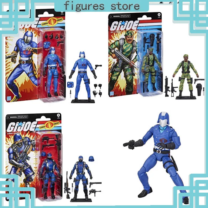 

Hasbro Classified Series Gijoes 6 Inch Vintage Wall Card Cobra Trooper Cobra Commander Snake Soldier Stalker Action Figures Toy