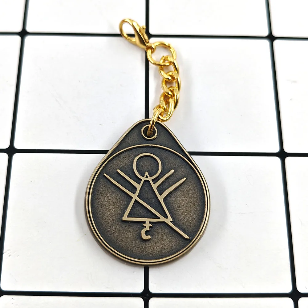 Mysterious Symbol Keychain Abstract Geometry Owl Key Ring Suspense Drama Peripheral Pendant Fans Collection Backpack Decoration