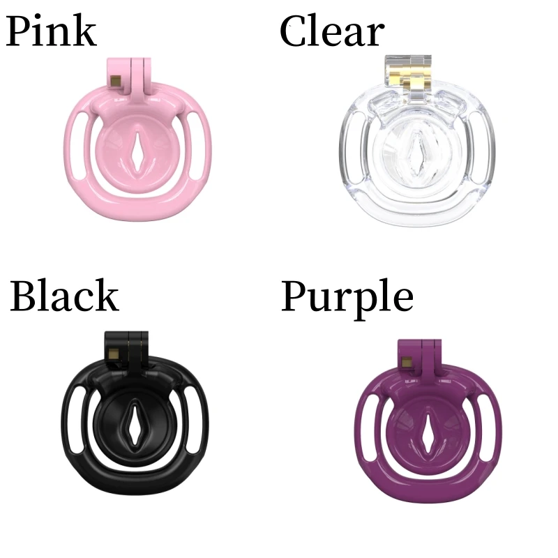 2024 New Super Mini Negative Chastity Cage Male BDSM Bondage Penis Locking Strap Size 4 Cock Ring Cheat Proof Chastity Device 18