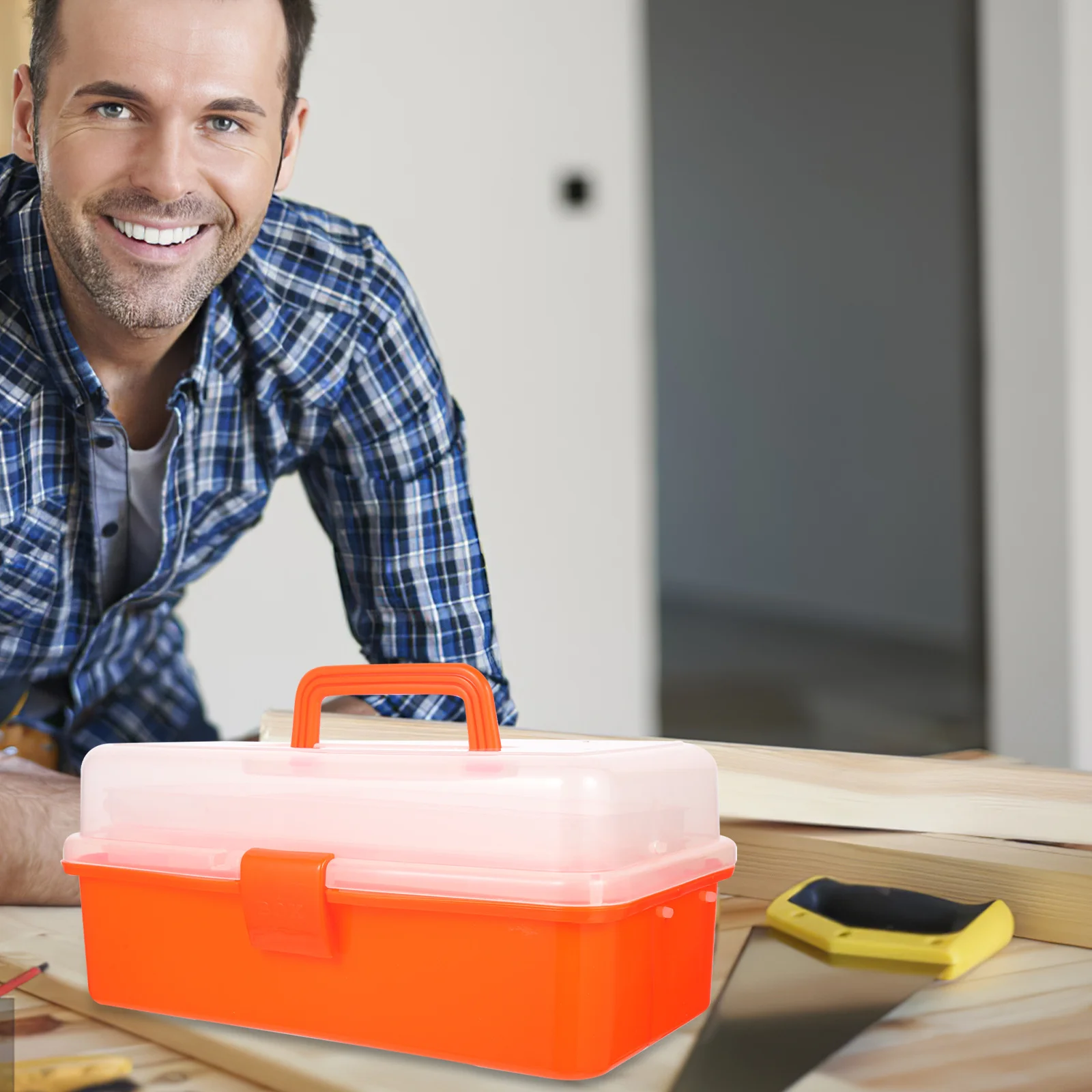 Multi-Function Tool Box Wear-Resistant PP Large Capacity Storage Case Convenient Tool Organizer Portable Holder