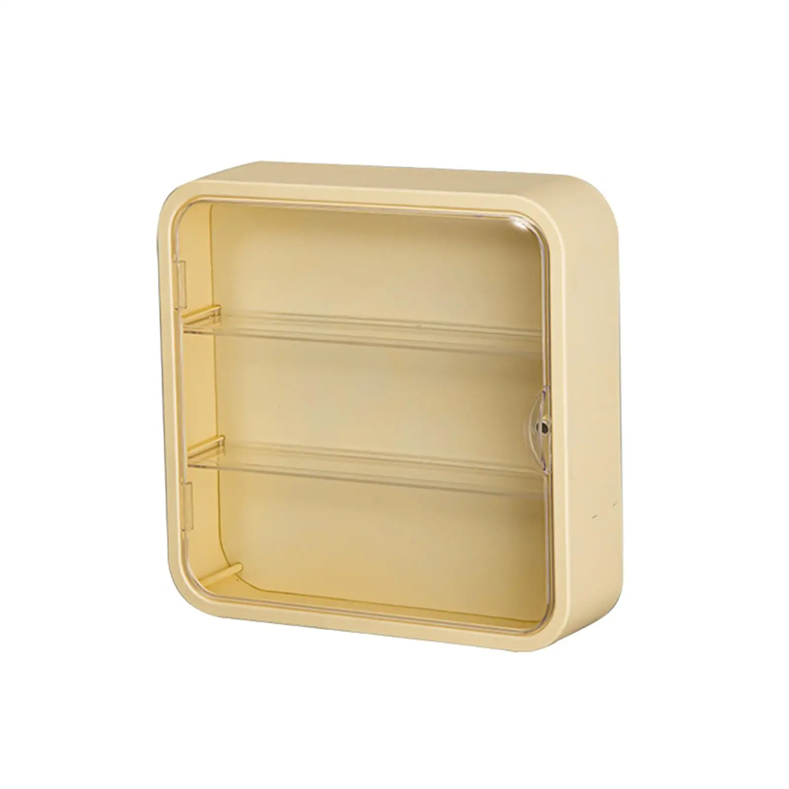 Desktop 3 Layer Storage Box Cabinet Organizer Wall Mount Display Case for Mini Toy Spice Can Clear Acrylic Showcase for Figures