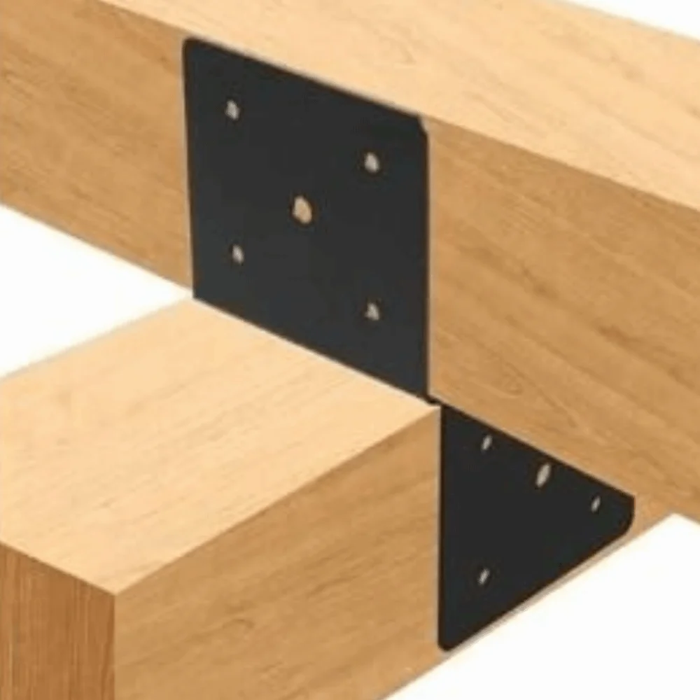 

Support Frame Adjustable Pergola Brackets Heavy Duty Black Beam Connector with Screw Metal Pergola Kits Patio Post