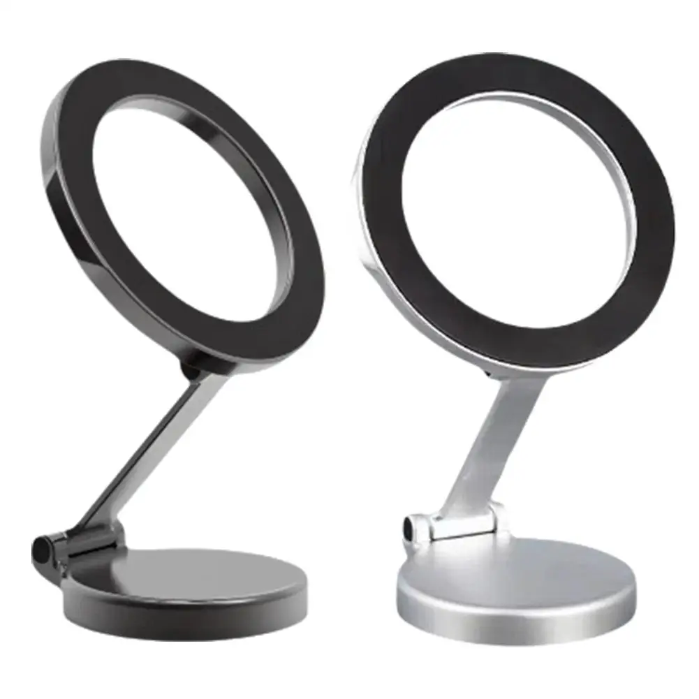 Universal Zinc Alloy Folding Magnetic Car Compact Paste Type Cell Phone Holder For MagSafe 360° Adjustable Magnetic Car Mount