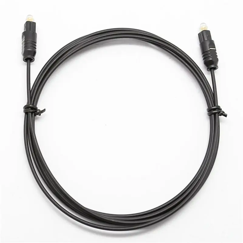 DT51 2pcs 3Meters Digital Fiber Optical Audio Cable SPDIF TOSLINK, Optical Cord for TV DVD Soundbar, Black