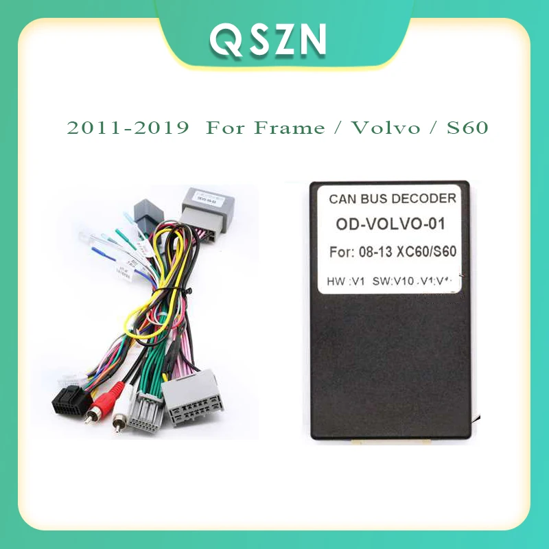 

QSZN DVD Double Canbus Box Harness Wiring Cables Car Radio Power cables2011-2019 For Frame / Volvo / S60