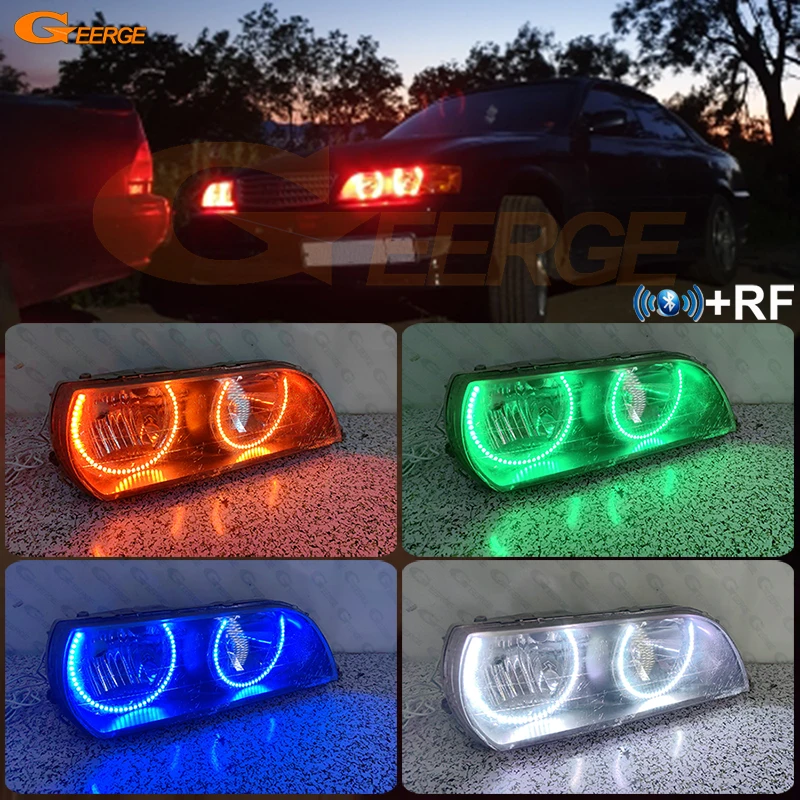 For Toyota Chaser JZX100 1996 - 1998 1999 2000 2001 Bluetooth App Multi-Color Ultra Bright RGB LED Angel Eyes Kit Halo Rings