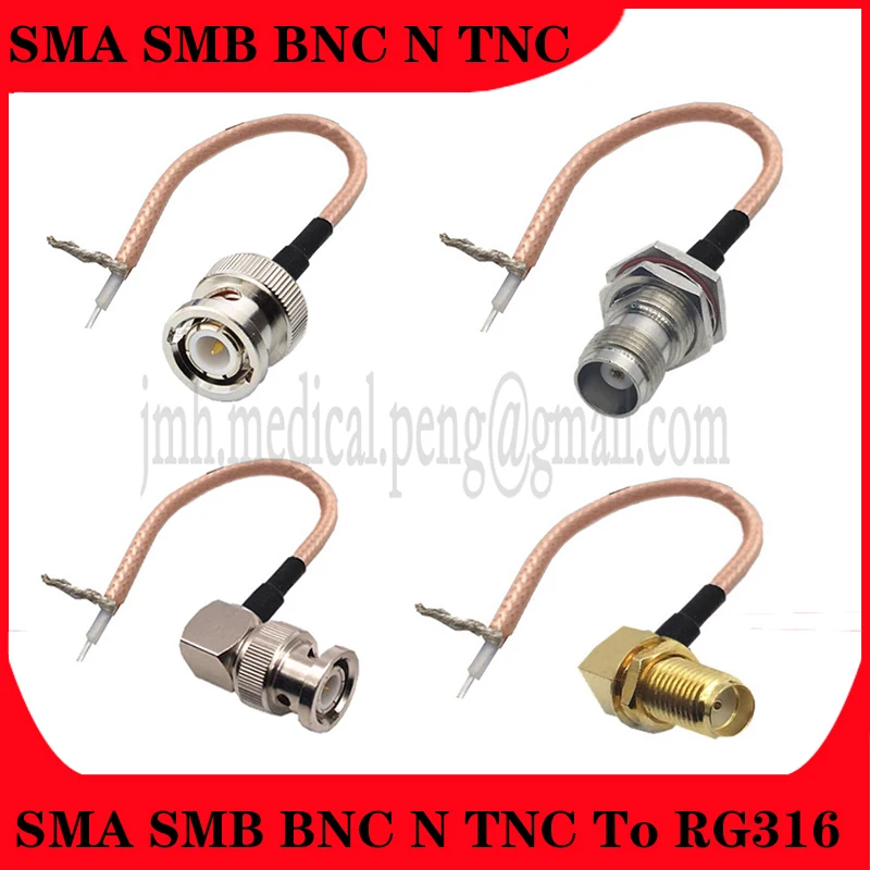 SMA SMB BNC N TNC Cable Connection Cable Extension Cable Adapter RG316 SMA SMB BNC N TNC Male SMA BNC N Female Single Jumper RF